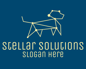 Geometric Dog Constellation  logo design