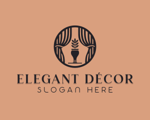 Vase Furniture Decor logo design