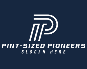 Modern Industrial Letter P logo design