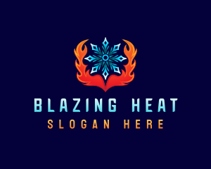 Heating Cooling HVAC logo design