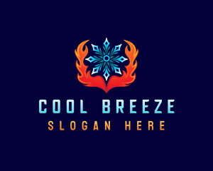 Heating Cooling HVAC logo design