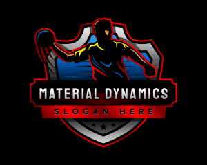 Dodgeball Sports Shield logo