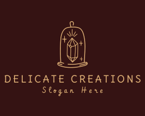 Gem Glass Bell Cloche logo design