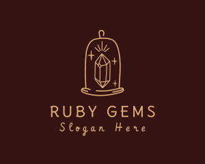 Gem Glass Bell Cloche logo design