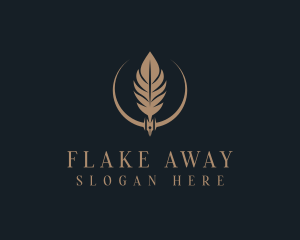 Fountain Pen Feather Writing Logo