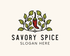 Spicy Pepper Herb logo design