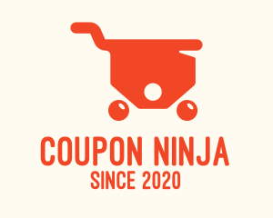 Orange Price Tag Cart logo design