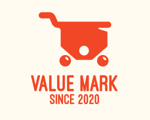 Orange Price Tag Cart logo design