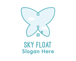 Butterfly House Sky logo design