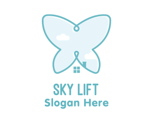 Butterfly House Sky logo design