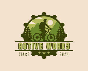 Mountain Biking Adventure logo design