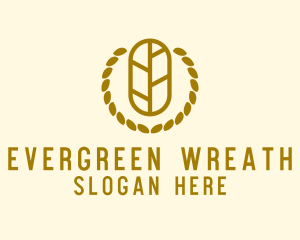 Leaf Wreath Farm logo design