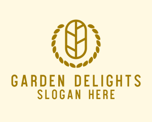 Leaf Wreath Farm logo design