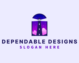 Lighthouse Tower Structure  logo design