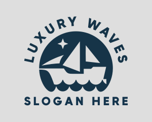 Ship Ocean Wave logo design