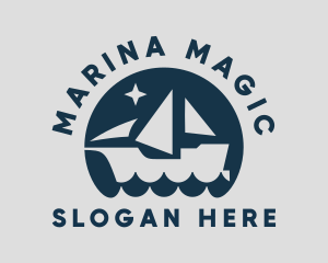 Ship Ocean Wave logo design