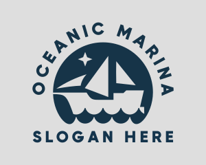 Ship Ocean Wave logo design