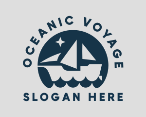 Ship Ocean Wave logo design