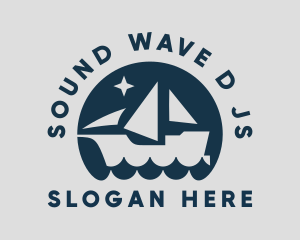 Ship Ocean Wave logo design