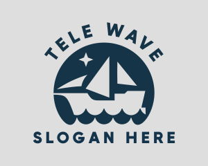 Ship Ocean Wave logo design