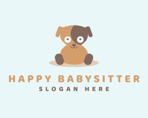 Happy Sitting Dog logo design