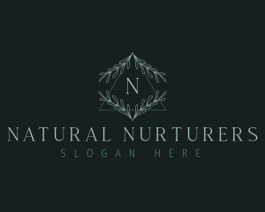 Floral Wreath Leaves logo design