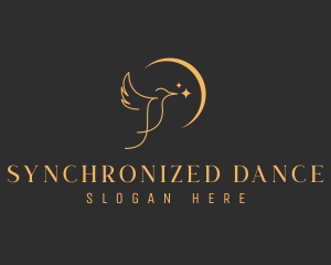 Aviary Hummingbird Moon logo design