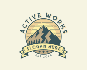 Mountain Hike Adventure logo design