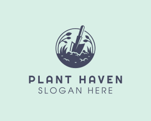 Plant Gardening Spade logo design