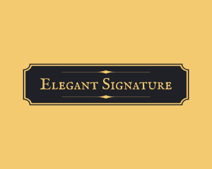 Elegant Luxury Sign logo design