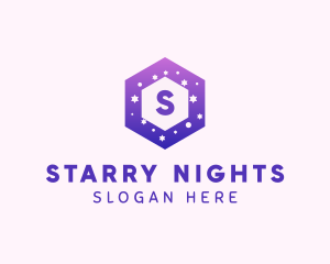 Starry Hexagon Nursery School logo design