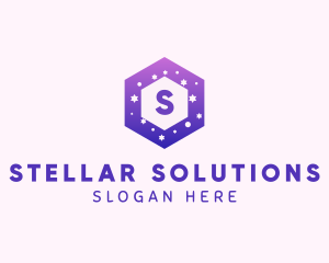 Starry Hexagon Nursery School logo design