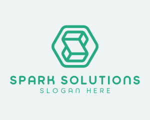 Modern Geometric Technology logo design