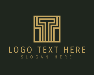 Luxury Business Letter T logo