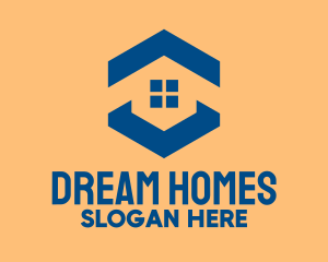 Blue House Hexagon Realtor logo