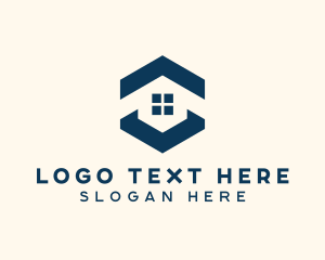 Blue House Hexagon Realtor logo