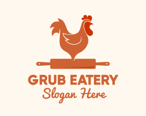 Chicken Rolling Pin logo design