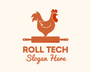 Chicken Rolling Pin logo design