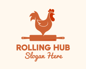 Chicken Rolling Pin logo design