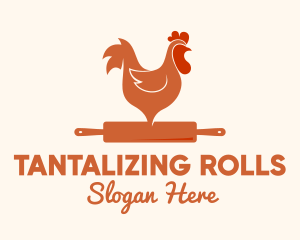 Chicken Rolling Pin logo design