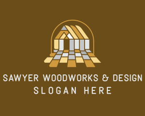 Flooring House Woodwork logo design