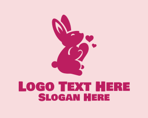 Love Heart Bunny Rabbit logo