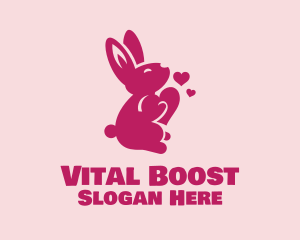 Love Heart Bunny Rabbit Logo