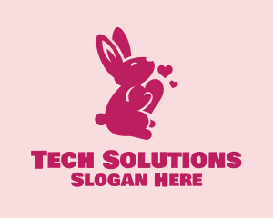 Love Heart Bunny Rabbit logo