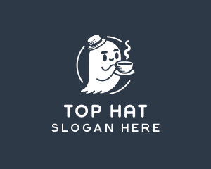 Hat Coffee Ghost logo design