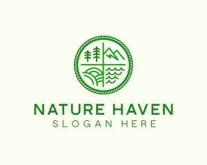 Outdoor Nature Badge logo design