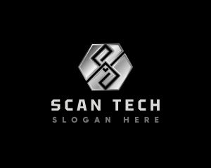 Hexagon Tech Letter S logo design