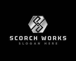 Hexagon Tech Letter S logo design