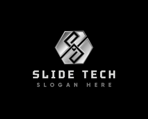 Hexagon Tech Letter S logo design