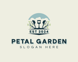 Landscaping Plant Shovel logo design